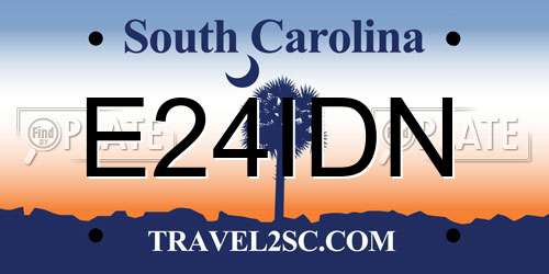 E24IDN South Carolina License Plate