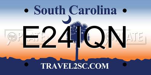 E24IQN South Carolina License Plate