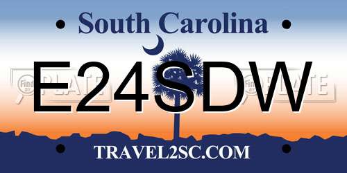 E24SDW South Carolina License Plate