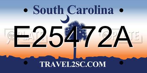 E25472A South Carolina License Plate