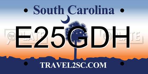 E25GDH South Carolina License Plate