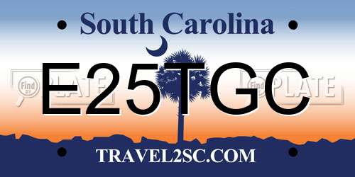 E25TGC South Carolina License Plate