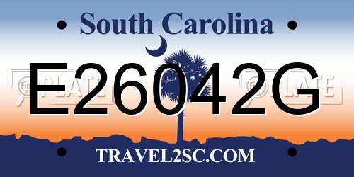E26042G South Carolina License Plate