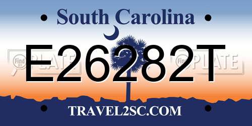 E26282T South Carolina License Plate