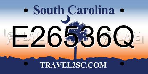 E26536Q South Carolina License Plate