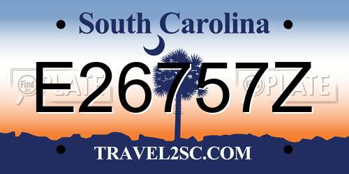E26757Z South Carolina License Plate