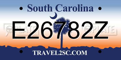 E26782Z South Carolina License Plate
