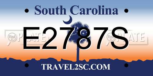 E2787S South Carolina License Plate