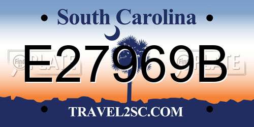 E27969B South Carolina License Plate