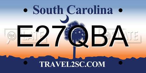 E27QBA South Carolina License Plate