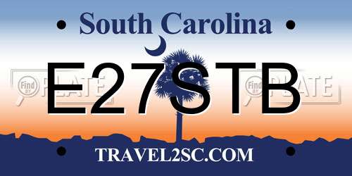 E27STB South Carolina License Plate