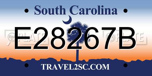 E28267B South Carolina License Plate