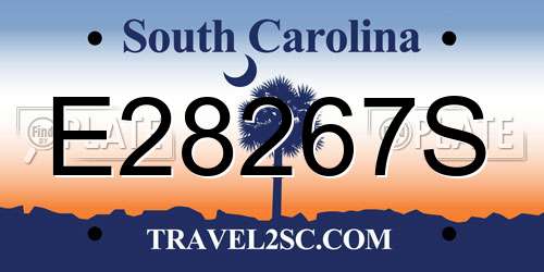 E28267S South Carolina License Plate