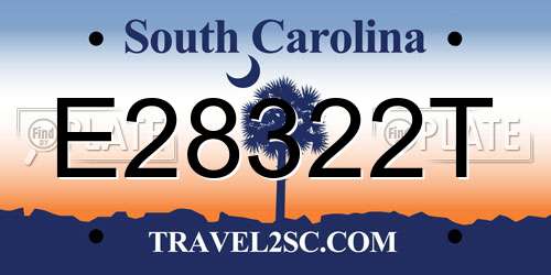 E28322T South Carolina License Plate