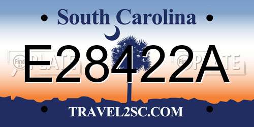 E28422A South Carolina License Plate