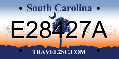 E28427A South Carolina License Plate