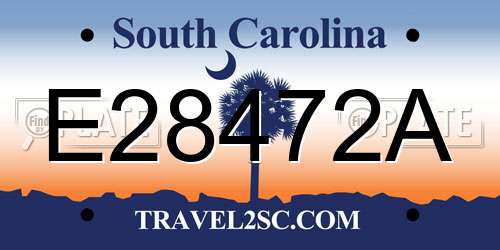 E28472A South Carolina License Plate
