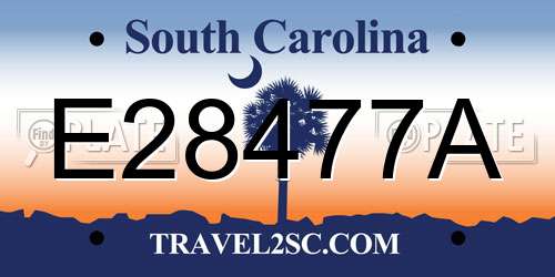 E28477A South Carolina License Plate