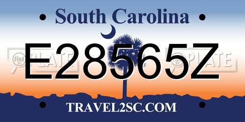 E28565Z South Carolina License Plate