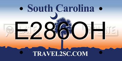 E286OH South Carolina License Plate