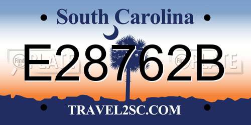 E28762B South Carolina License Plate