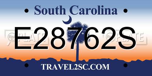 E28762S South Carolina License Plate