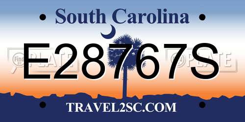 E28767S South Carolina License Plate