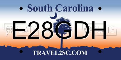 E28GDH South Carolina License Plate