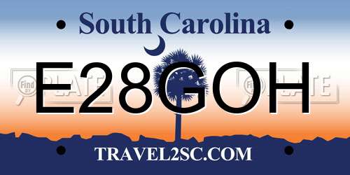 E28GOH South Carolina License Plate
