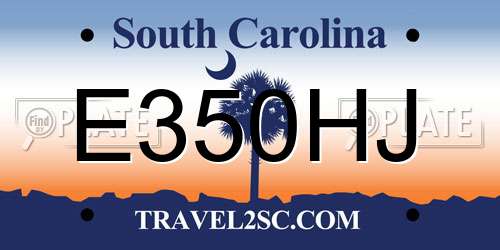 E350HJ South Carolina License Plate
