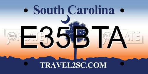 E35BTA South Carolina License Plate