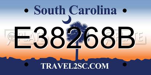 E38268B South Carolina License Plate