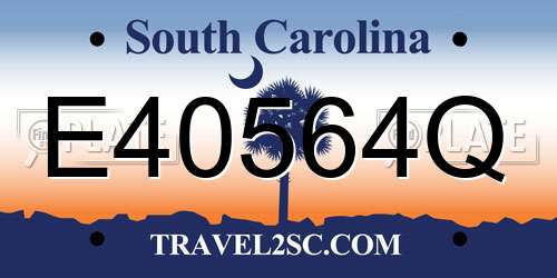 E40564Q South Carolina License Plate