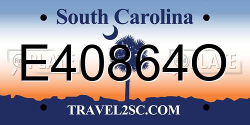 E40864O South Carolina License Plate