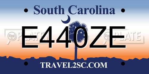 E440ZE South Carolina License Plate