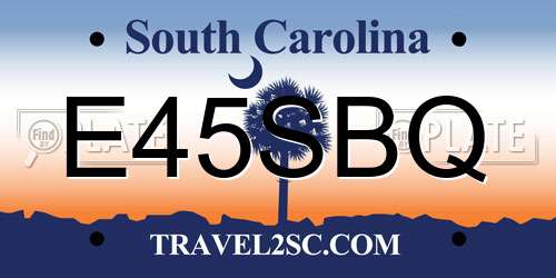 E45SBQ South Carolina License Plate