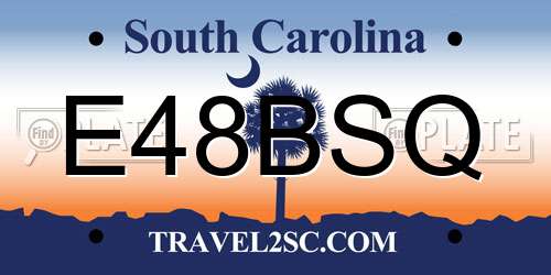 E48BSQ South Carolina License Plate