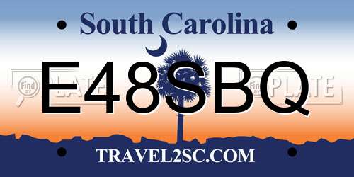 E48SBQ South Carolina License Plate