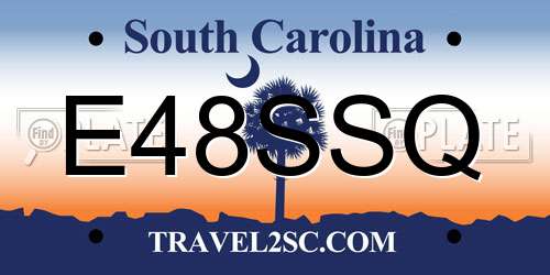 E48SSQ South Carolina License Plate