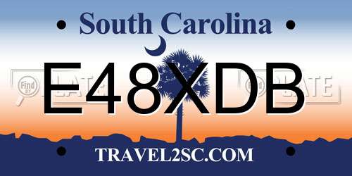 E48XDB South Carolina License Plate