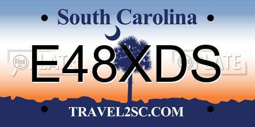 E48XDS South Carolina License Plate