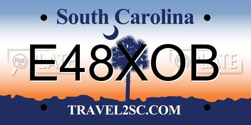 E48XOB South Carolina License Plate
