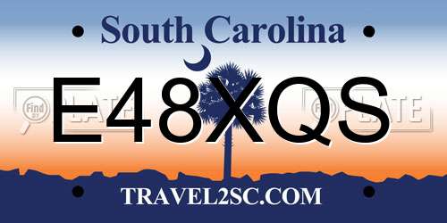 E48XQS South Carolina License Plate