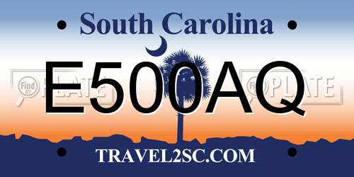 E500AQ South Carolina License Plate