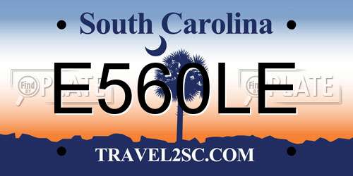 E560LE South Carolina License Plate