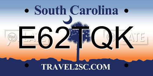 E62TQK South Carolina License Plate
