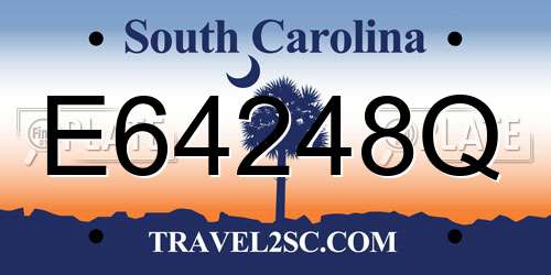 E64248Q South Carolina License Plate