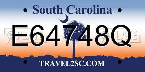 E64748Q South Carolina License Plate