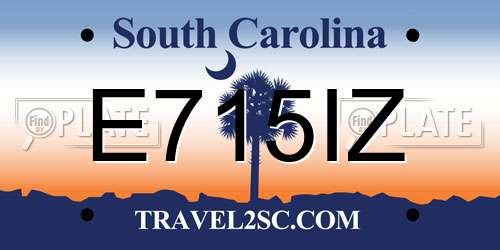 E715IZ South Carolina License Plate