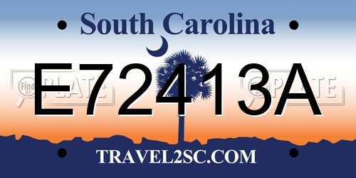 E72413A South Carolina License Plate